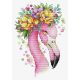 Набор для вышивания крестом по водорастворимой канве Летний фламинго, 20x14, Жар-Птица (МП-Студия)