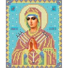 Набор для вышивания бисером Богородица Семистрельная, 13x15,5, Каролинка