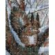 Алмазная мозаика Белочка в зимнем лесу, 20x25, полная выкладка, Белоснежка