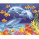 Рисунок на габардине Подводный мир, 35x40 (23x28), МП-Студия, Г-047